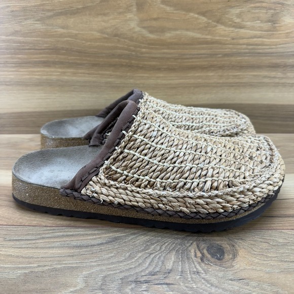 Birkenstock Betula Kenia Straw Jute Clogs 9 N EU 40 Natural Tan Mule Slip On - Picture 1 of 9